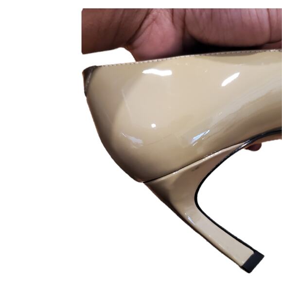 Christine Shell Patent Leather Tan Buckle Heels Size 35 EU (5 US) - Picture 9 of 9